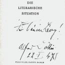 Alfred Döblin, Die literarische Situation, Baden-Baden : P. Keppler, 1947. Bibliothèque Ulm-LSH, L E g 8354 C 8°