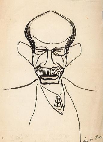 Portrait caricatural de Lucien Herr