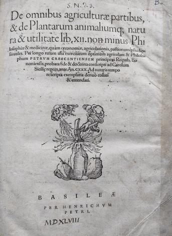 Page de titre du traité d'agriculture 