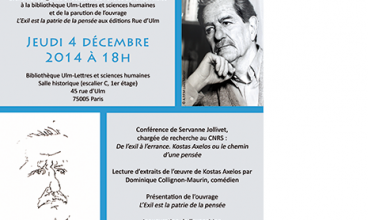 Affiche Kostas Axelos penseur du jeu du monde