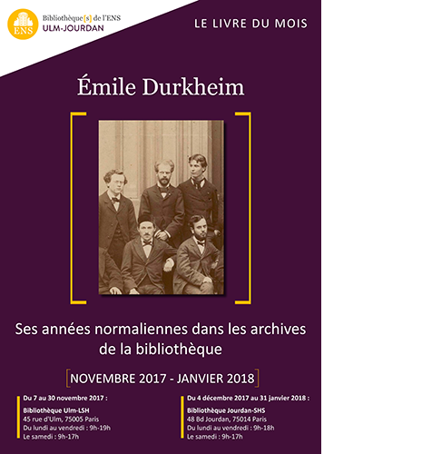 Affiche livre du mois Durkheim