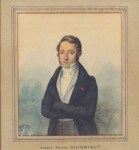 Herminie Mutel, Portrait de Joseph Daniel Guigniaut, aquarelle, 1834. École normale supérieure, Bibliothèque Ulm-LSH